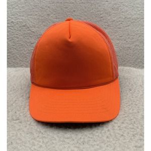 VTG Youngan Blank Snapback Trucker Hat Orange High-Vis Hunting Foam Trucker Rope